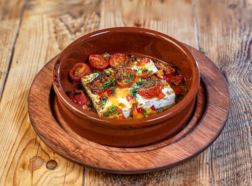 Baked Feta, Cherry Tomatoes